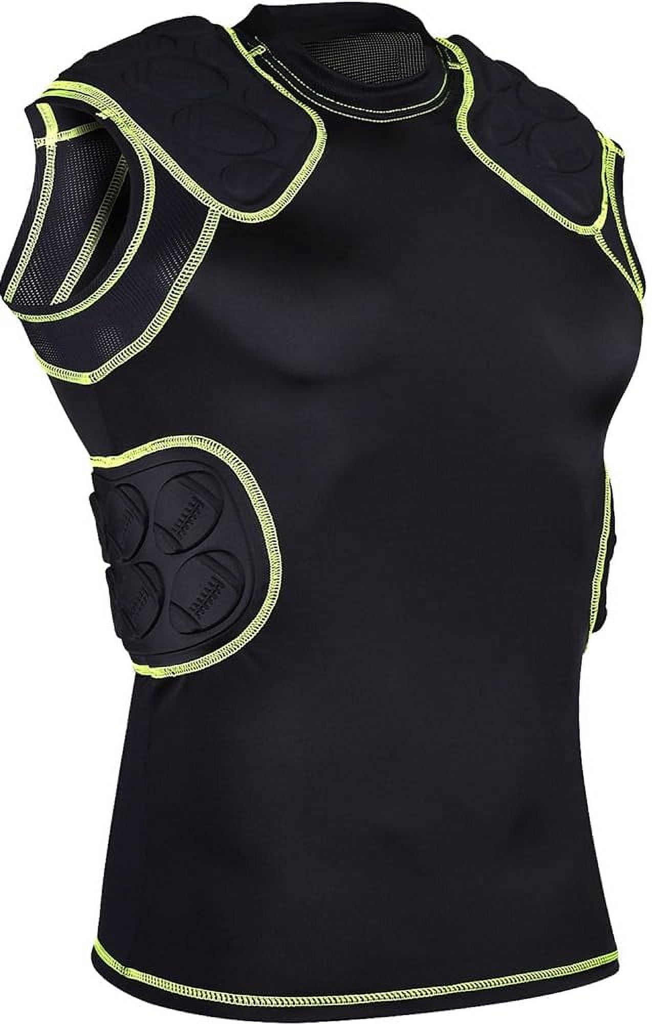 Youth Padded Football Shirt Football Rib Protector With Shoulder