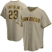 Youth Padres Baseball Team Fe_rnando_Tatis_Jr#23 Jersey_s Fans Gift Tee Classic Sports Short Sleeved Tops Embroidered Button-down Breathable Shirt