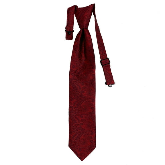Youth Paisley Apple Formal Satin Pre-Tied Neck Tie in a Variety of Colors by Spencer J’s Signature Satin Collection