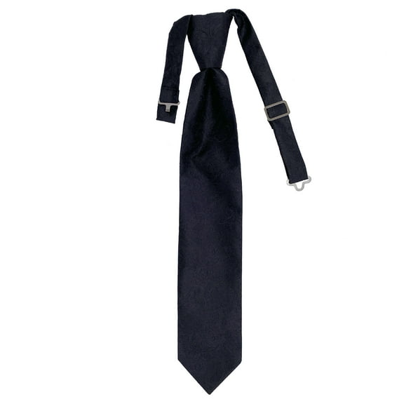 Youth Paisley Black Formal Satin Pre-Tied Neck Tie in a Variety of Colors by Spencer J’s Signature Satin Collection