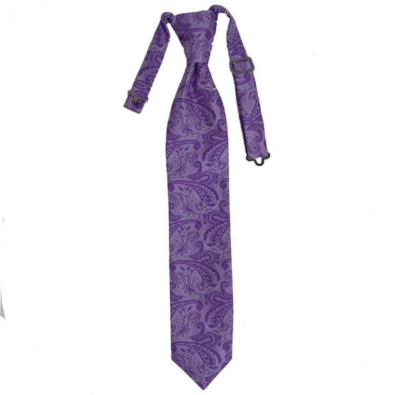 Youth Paisley Lavender Formal Satin Pre-Tied Neck Tie in a Variety of Colors by Spencer J’s Signature Satin Collection
