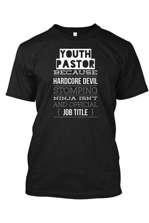 Youth Pastor Devil Stomping Because Hardcore Ninja T-Shirt Made in USA S to 5XL