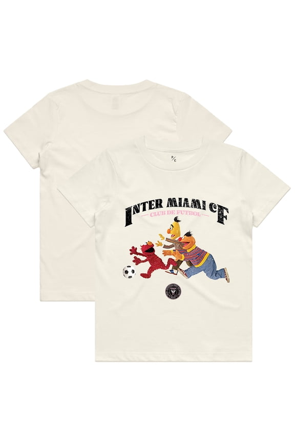 Youth Peace Collective x Sesame Street Cream Inter Miami CF Photorealistic T-Shirt