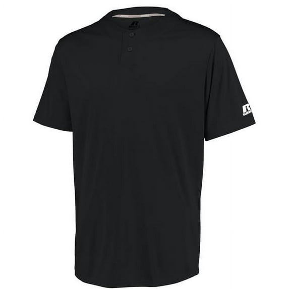 Youth Performance Two-Button Solid Jersey, Black - Extra Large