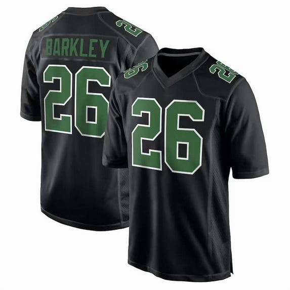 Youth Philadelphia Barkley 26 Black/Kelly Green Fashion Stitched Player T-Shirts Sports Team Game Top, Medium