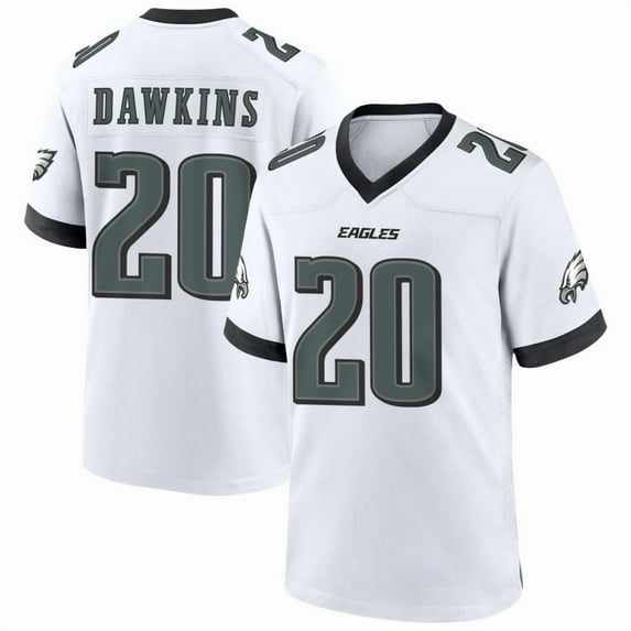 Youth Philadelphia Dawkins 20 White Stitched Player T-Shirts Sports Team Game Top, Large