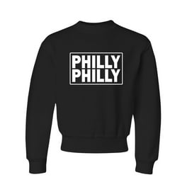 Go All Out Youth Hockey Sticks Pucks American Flag Crewneck Sweatshirt Kids Unisex Size Small Black