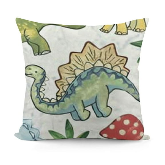 Youth Pillow with Pillowcase - Soft & Hypoallergenic - Better Sleep for Kids - Perfect Size - Backed by Our Love The Fluff Guarantee (Dinosaurs White)