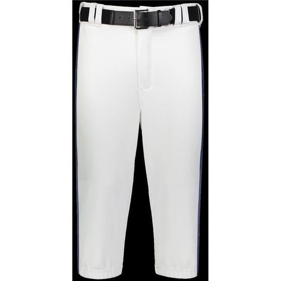 Youth Piped Diamond Series 2.0 Knicker Pant, White & Navy - Medium