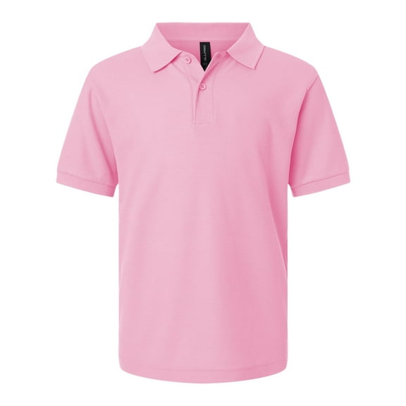 AllPro 62800Y Youth Pique Polo-Light Pink-M
