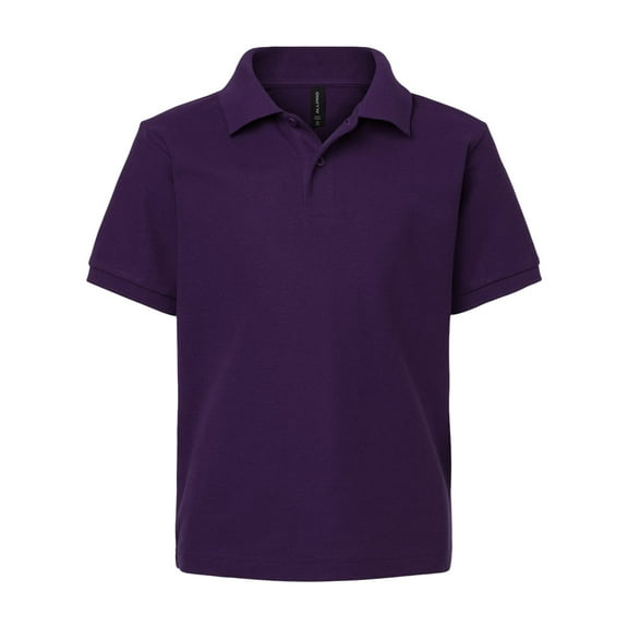 AllPro 62800Y Youth Pique Polo-Purple-XL