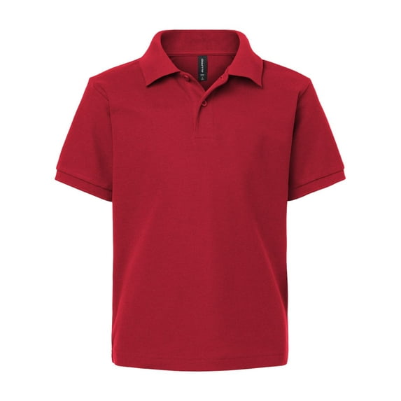 AllPro 62800Y Youth Pique Polo-Red-L