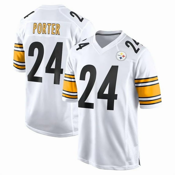 Youth Pittsburgh Porter 24 White Stitched T-Shirts Sports Player Game Top, Large