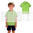 thumbnail image 1 of Youth Polo Shirts for Boys Green Girls Short Sleeve Shirts Girls 100 Days of School Shirt Casual Tops Kids 7-8 Years Boy Shirts, 1 of 4