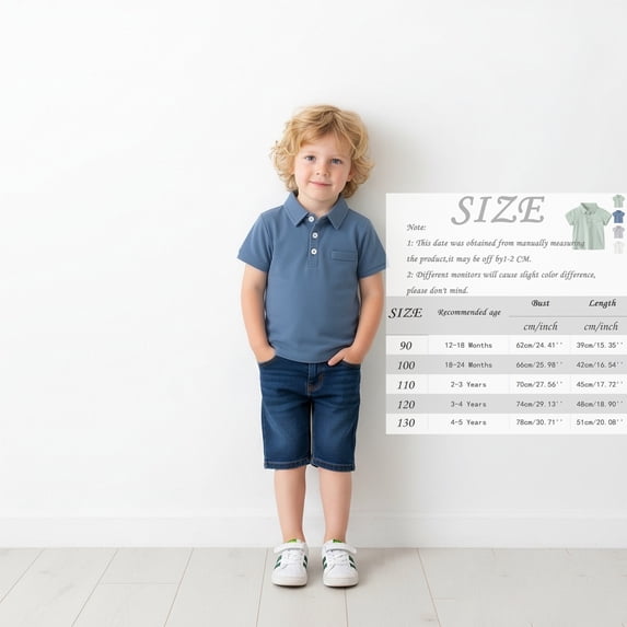 Youth Polo Shirts for Boys Sky Blue Girls Short Sleeve Tops 100 Day of School Shirt Girls Classic Toddler Boys Clothes 12-18 Months