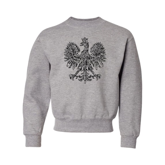 Youth Polska Eagle Polish Pride Poland Crewneck Sweatshirt