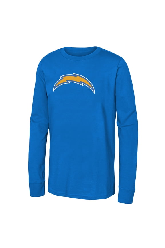 Youth Powder Blue Los Angeles Chargers Primary Logo Long Sleeve T-Shirt
