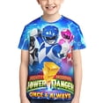 thumbnail image 1 of Youth Power Rangers T-Shirt 3d Printed Crewneck Graphic Short Sleeve Tees For Boys Girls, 1 of 7