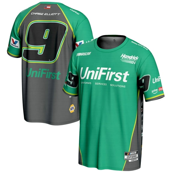 Youth ProSphere Green Chase Elliott UniFirst T-Shirt
