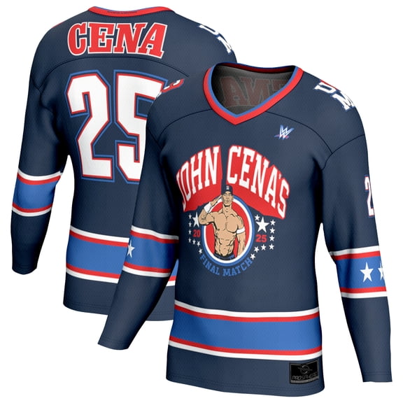 Youth ProSphere Navy John Cena Final Match Fashion Hockey Jersey