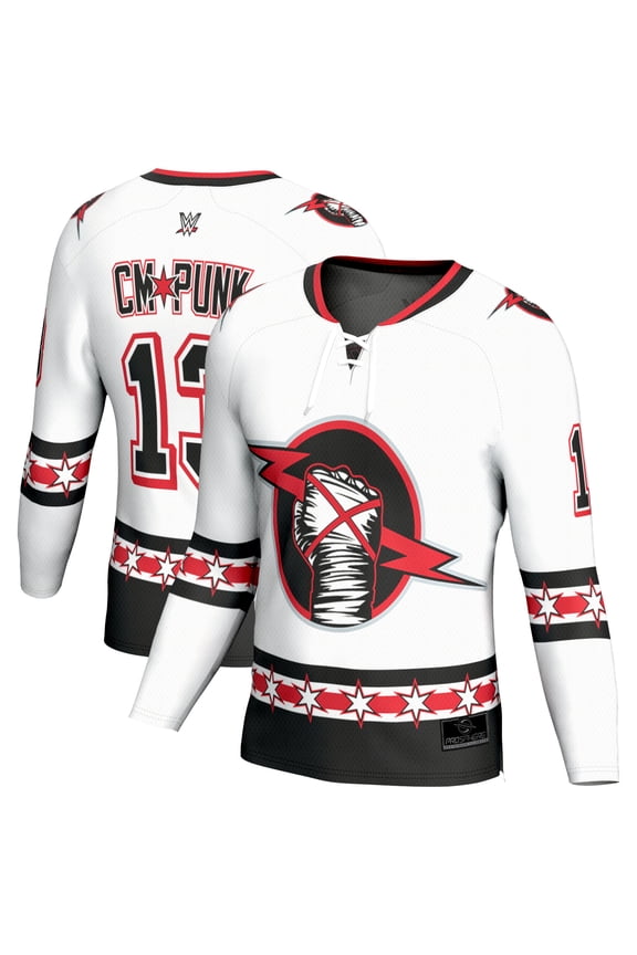 Youth ProSphere White CM Punk Chicago Hockey Jersey