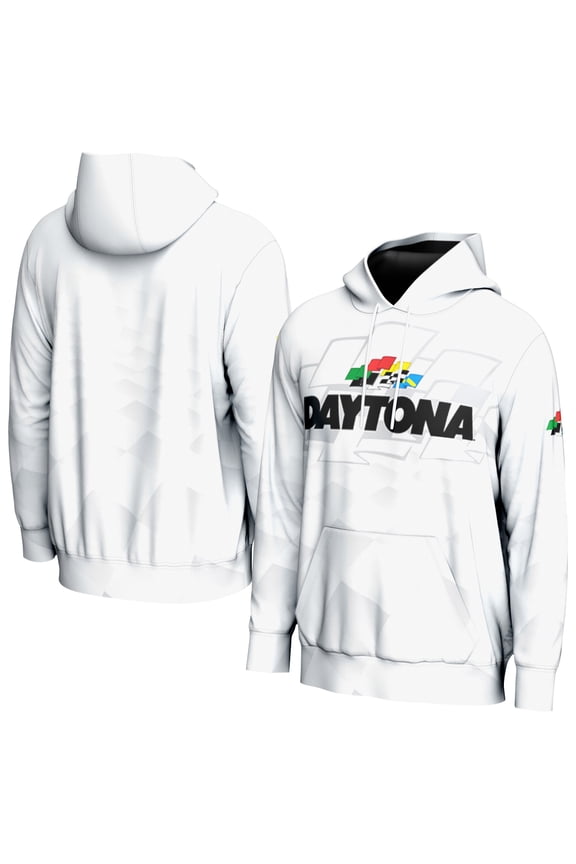 Youth ProSphere White Daytona International Speedway Allover Print Hoodie Sweatshirt