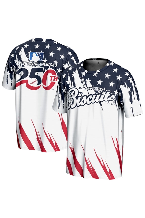 Youth ProSphere White Montgomery Biscuits Lightweight 250 Americana T-Shirt