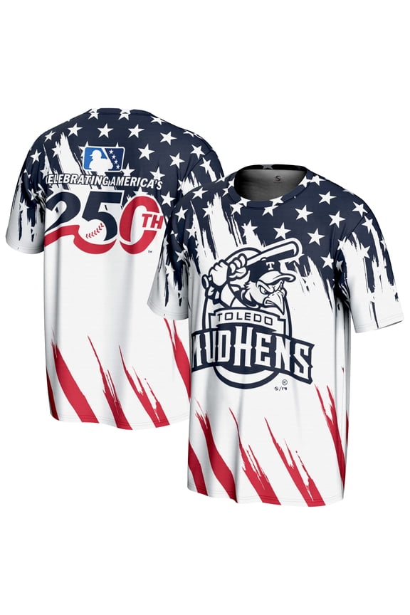Youth ProSphere  White Toledo Mud Hens Lightweight 250 Americana T-Shirt