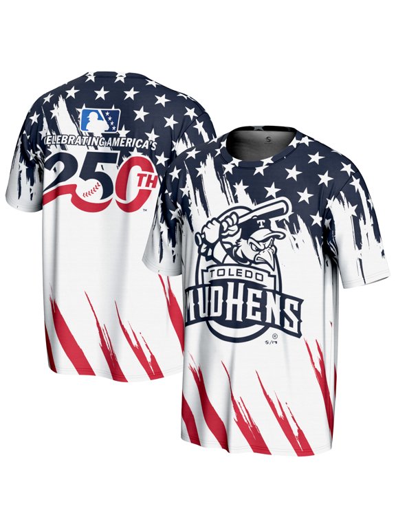 Youth ProSphere White Toledo Mud Hens Lightweight 250 Americana T-Shirt