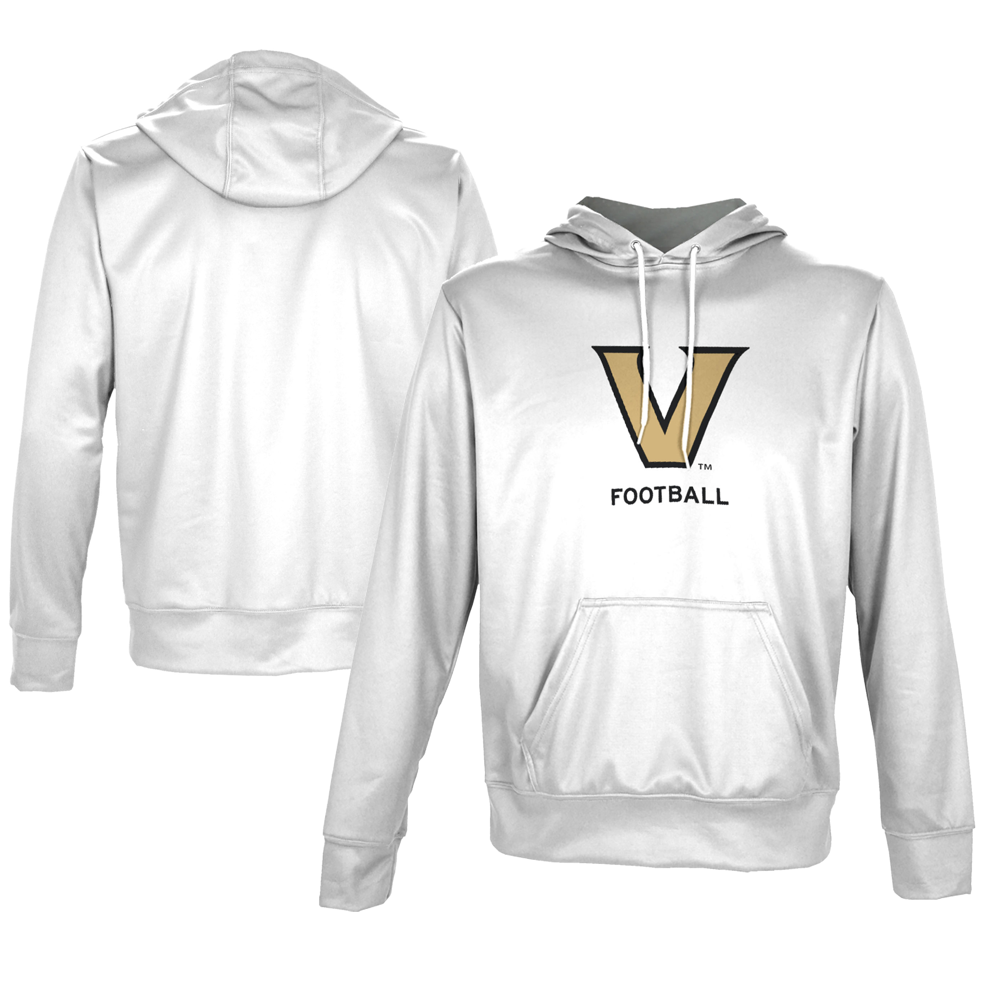 Youth ProSphere White Vanderbilt Commodores Football Pullover Hoodie