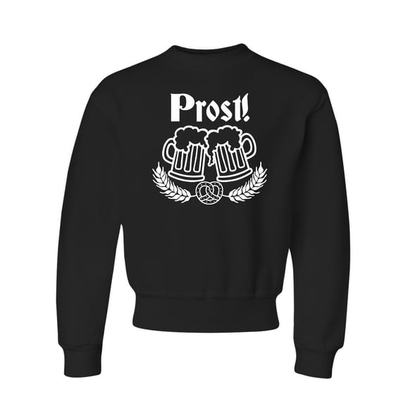 Youth Prost! Oktoberfest German Cheers Crewneck Sweatshirt