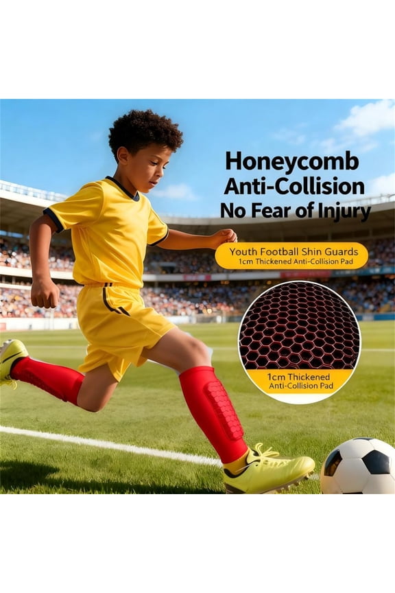 Youth Protective Knee Socks With Advanced Honeycomb Padding For Sports Training And Play