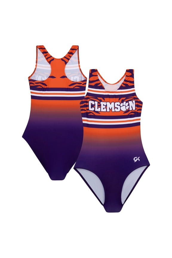 Youth Purple Clemson Tigers Elite Spirit Leotard