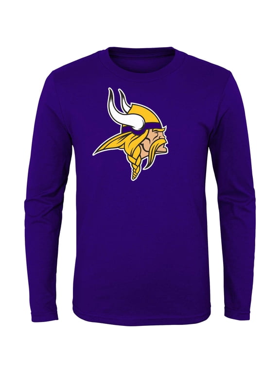 Youth Purple Minnesota Vikings Primary Logo Long Sleeve T-Shirt