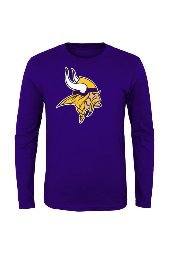 Youth Purple Minnesota Vikings Primary Logo Long Sleeve T-Shirt