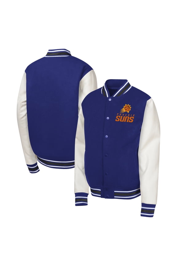 Youth Purple Phoenix Suns True Team Full-Snap Varsity Jacket
