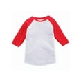 thumbnail image 1 of Youth Raglan Sleeve Baseball Shirt Raglan T-Shirt Kids School Home Casual Plain Jersey 3/4 sleeves, 1 of 2