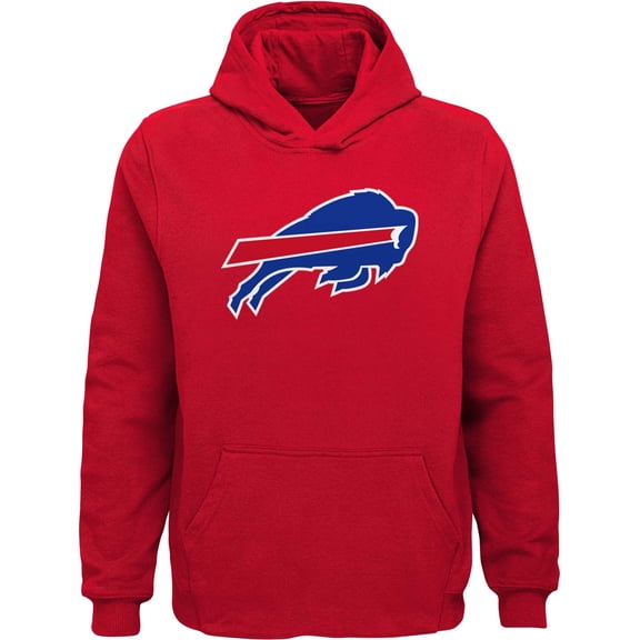Youth Red Buffalo Bills Team Logo Pullover Hoodie