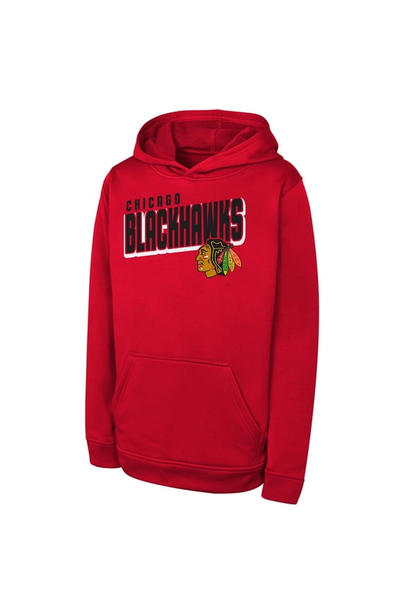 Youth Red Chicago Blackhawks Cyber Punk Performance Hoodie