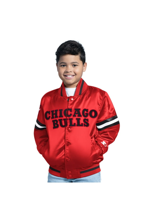 Youth Red Chicago Bulls Scrimmage Full-Snap Varsity Jacket