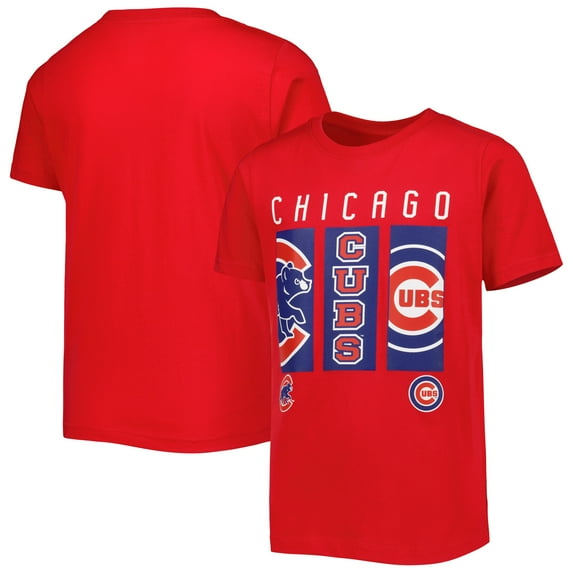 Youth Red Chicago Cubs Logo T-Shirt