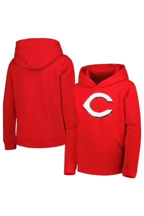 Youth Red Cincinnati Reds Team Primary Logo Pullover Hoodie