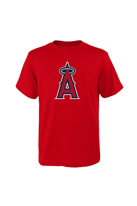Youth Red Los Angeles Angels Logo Primary Team T-Shirt
