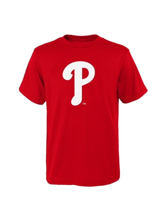 Youth Red Philadelphia Phillies Logo Primary Team T-Shirt