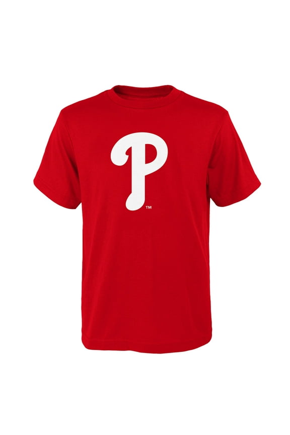 Youth Red Philadelphia Phillies Logo Primary Team T-Shirt