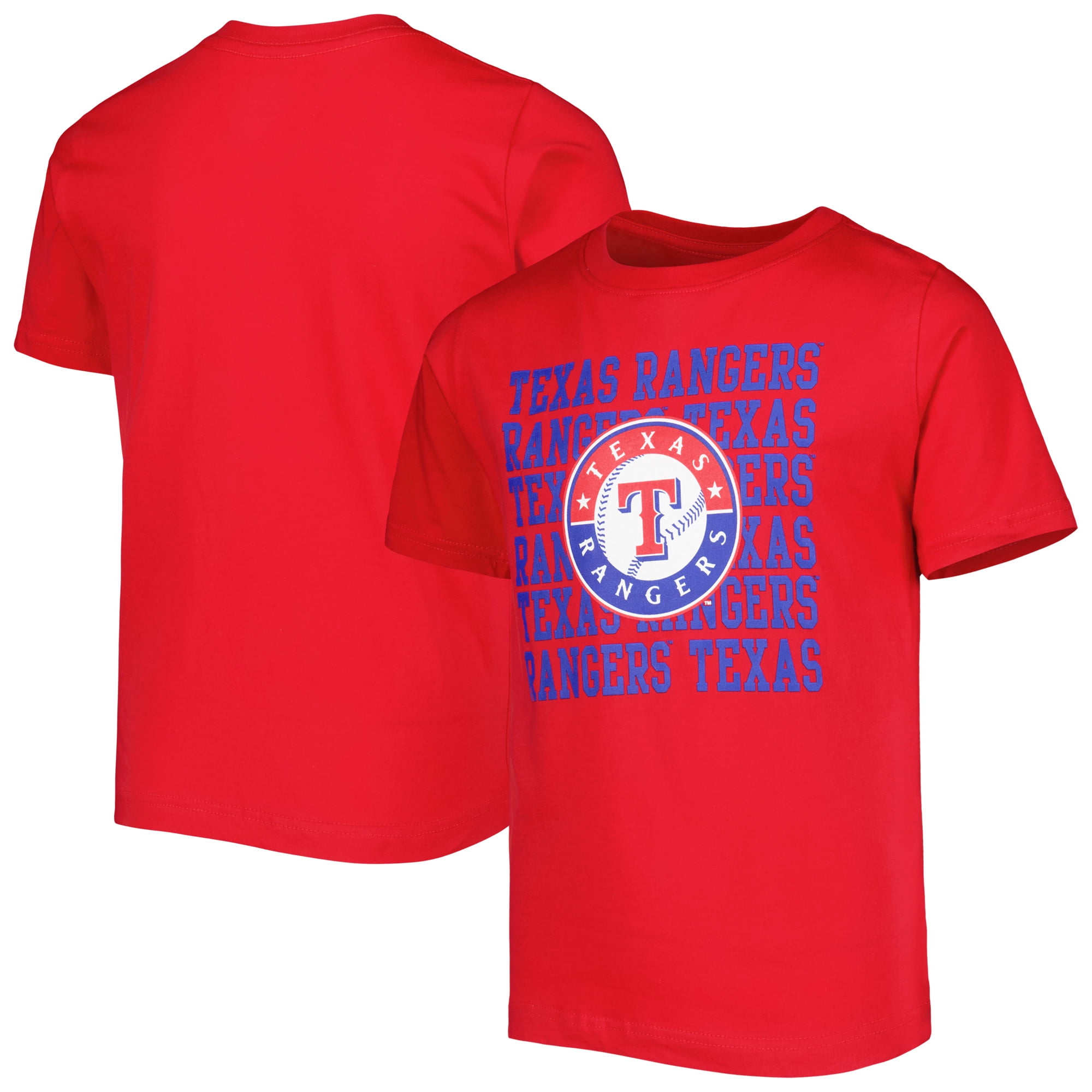 Youth Red Texas Rangers Repeat Logo T-Shirt - Walmart.com