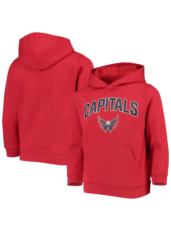 Youth Red Washington Capitals Pullover Hoodie