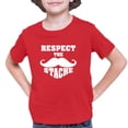 thumbnail image 1 of Youth Respect The Stache Mustache T-Shirt, 1 of 1