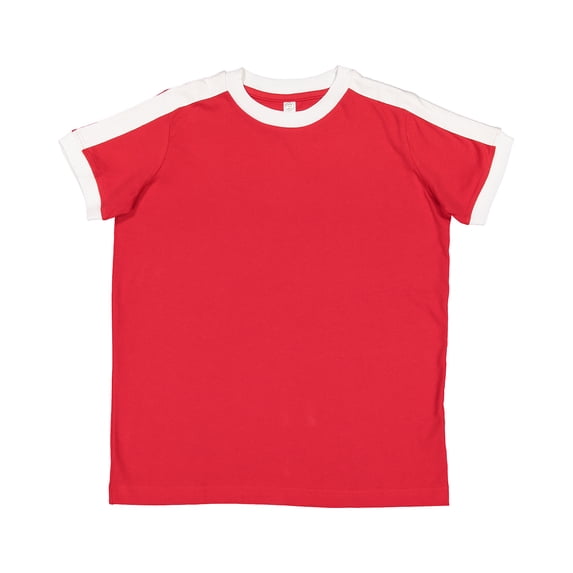 Youth Retro Ringer T-Shirt RED/ WHITE XS