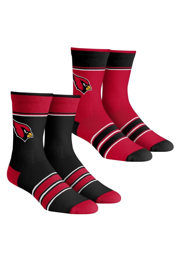 Youth Rock Em Socks Arizona Cardinals Multi-Stripe 2-Pack Team Crew Sock Set